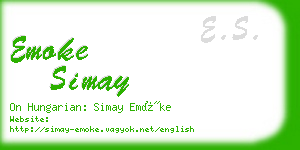emoke simay business card